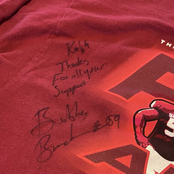 Vintage OU Red Alert Warning Squad Mens Shirt XL Signatures Sooners Football Y2K - Picture 4 of 10